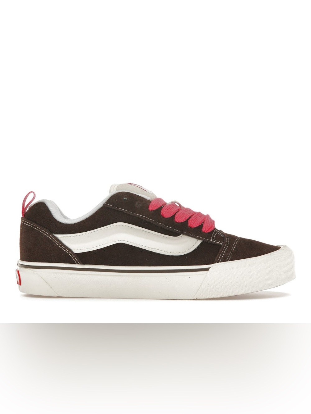 Vans Kids Old Skool Sneakers in Brown with Pink Laces